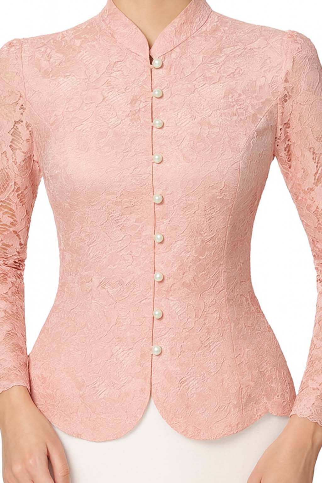 Ladies Thai Silk Blouse Cameo Pink