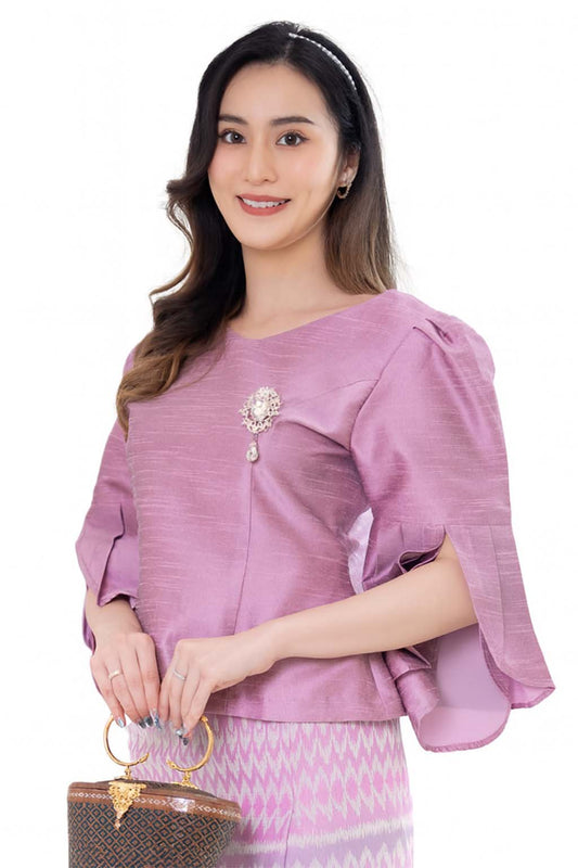 Ladies Luxury Thai Dress 2 Piece Set - Women's Formal Wedding Guest Attire Outfit