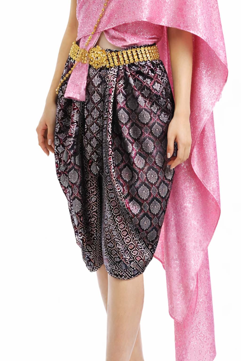 Ladies Thai Traditional Dress - Wedding Attire Formal Outfit Pink