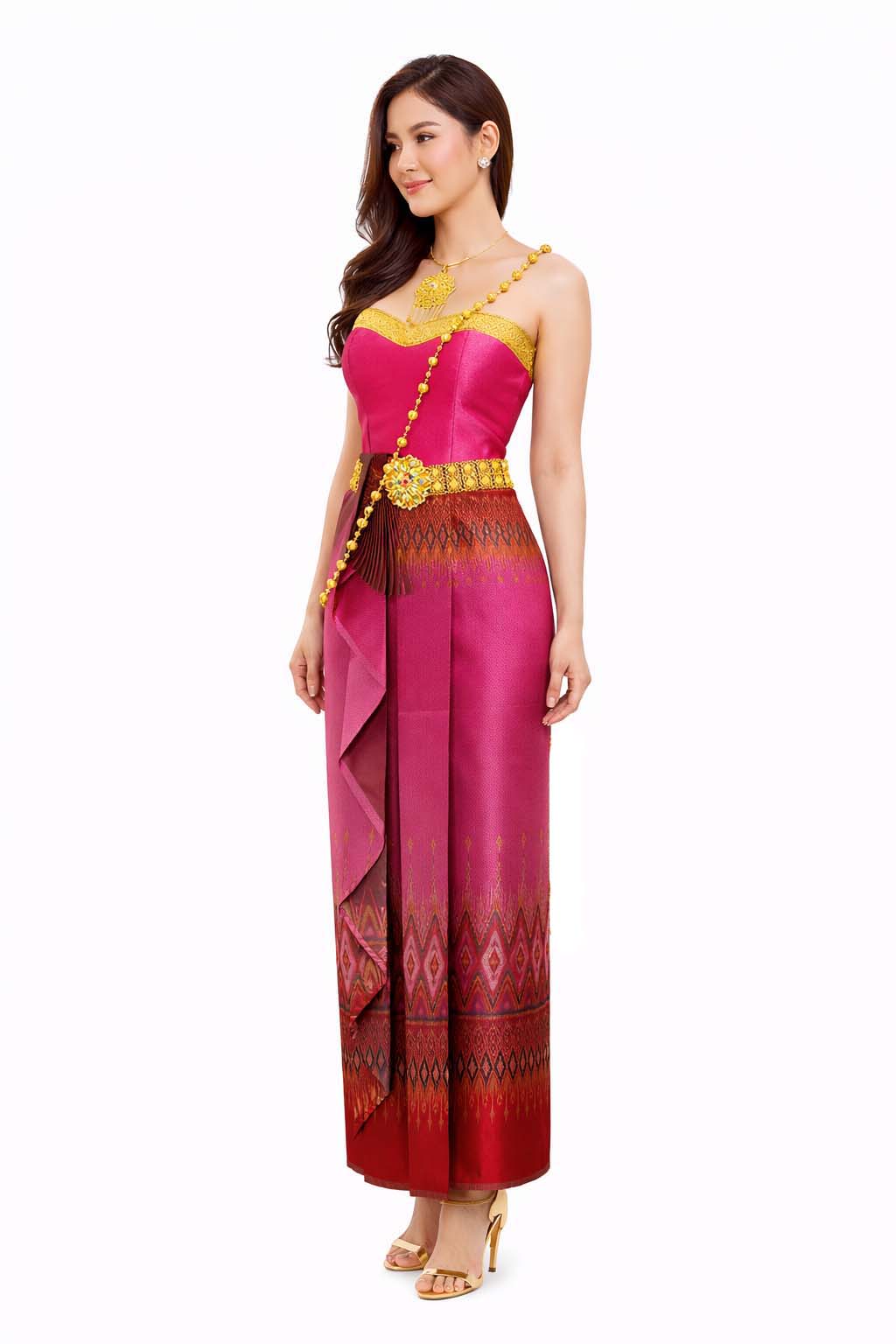 Thai Silk Wedding Dress – Primrose Modern Thai Formal Outfit | Siam Regal