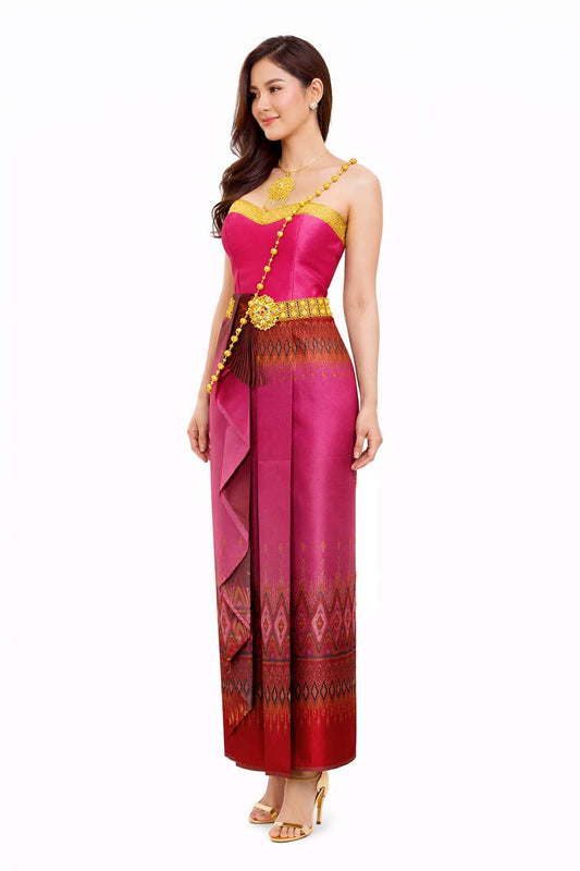 Thai Silk Wedding Dress – Primrose Modern Thai Formal Outfit | Siam Regal