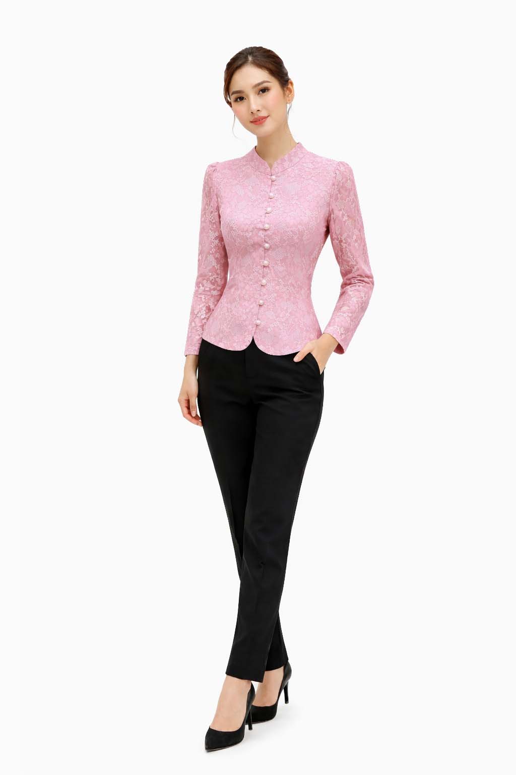 Ladies Thai Silk Lace Blouse – Authentic Traditional Thai Shirt for Weddings & Formal Occasions Siam Regal 🇹🇭