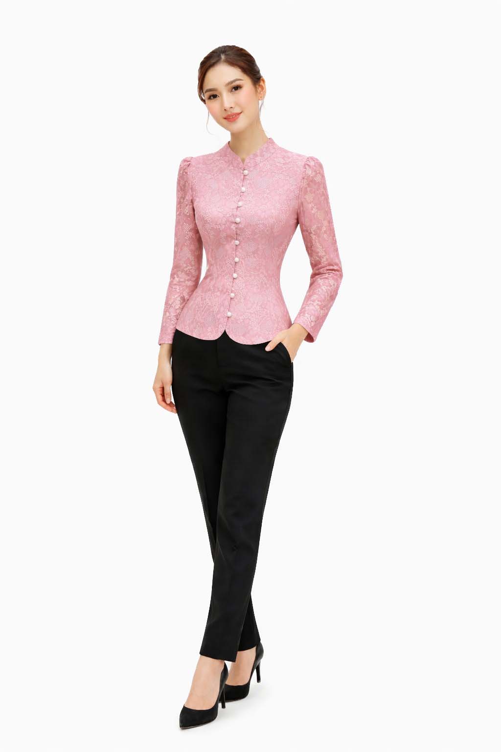 Ladies Thai Silk Lace Blouse – Authentic Traditional Thai Shirt for Weddings & Formal Occasions Siam Regal 🇹🇭