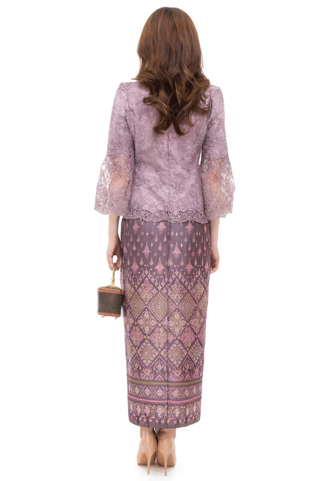 Ladies Luxury Thai Dress 2 Piece Set - Women's Formal Wedding Guest Attire Outfit