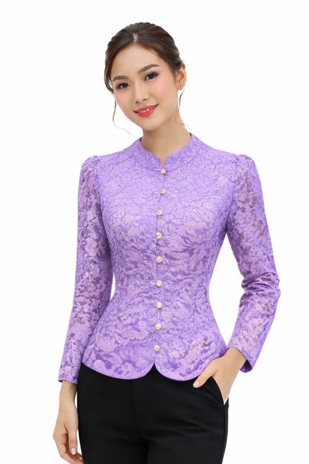 Ladies Thai Silk Lace Blouse – Authentic Traditional Thai Shirt for Weddings & Formal Occasions Siam Regal 🇹🇭