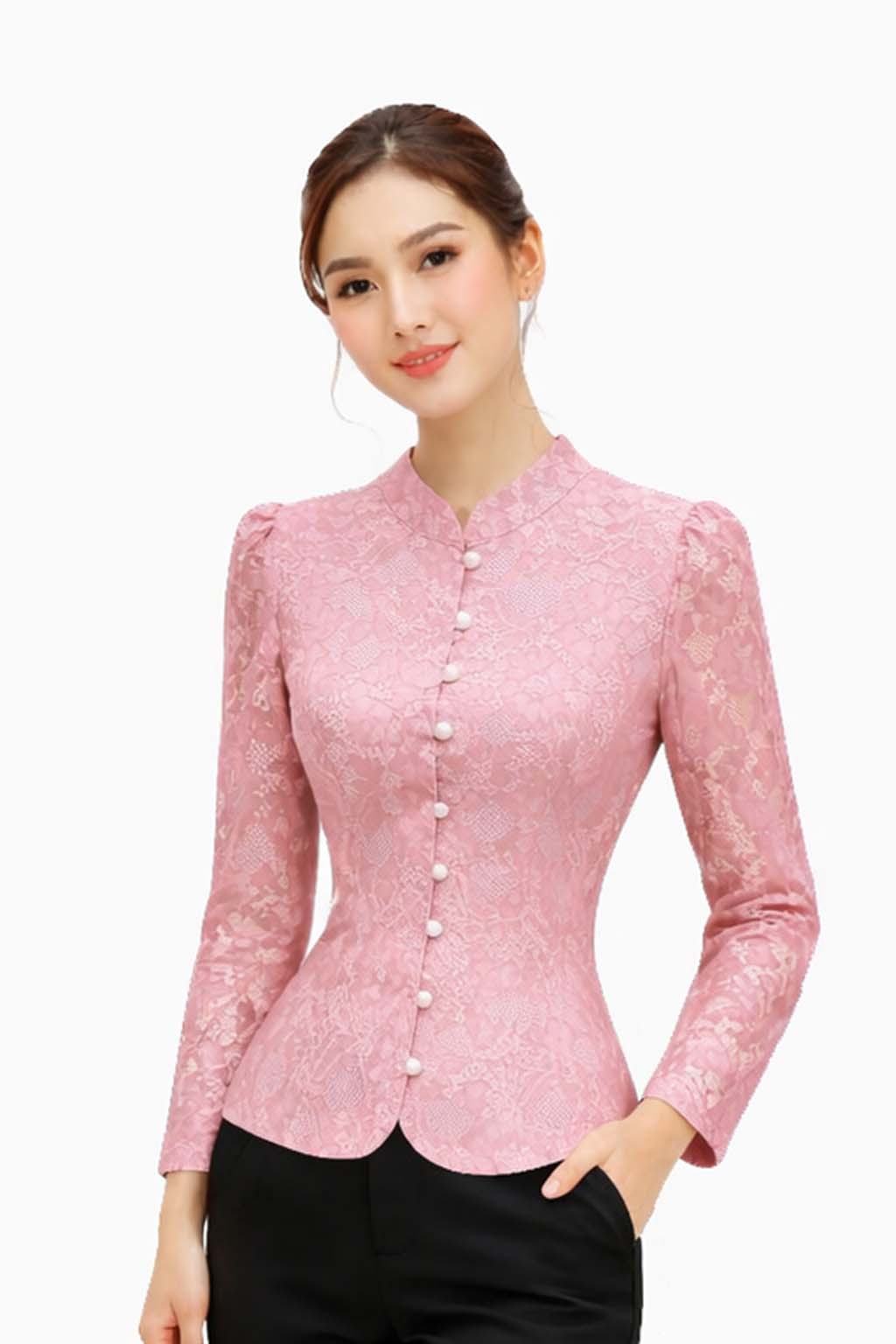 Ladies Thai Silk Lace Blouse – Authentic Traditional Thai Shirt for Weddings & Formal Occasions Siam Regal 🇹🇭