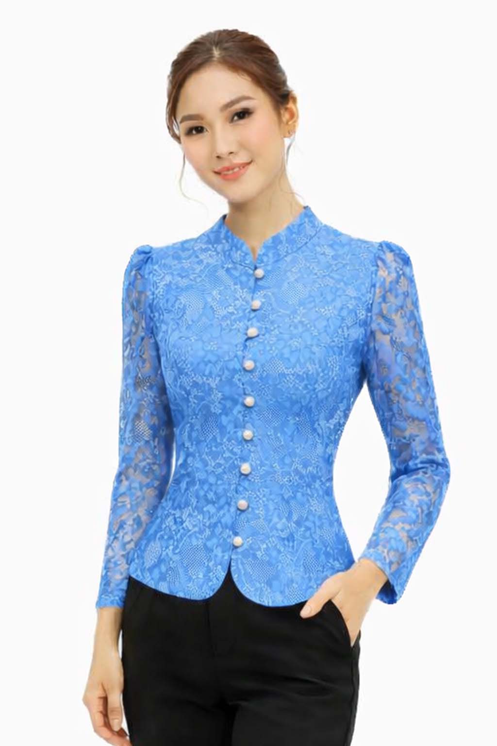 Ladies Thai Silk Lace Blouse – Authentic Traditional Thai Shirt for Weddings & Formal Occasions Siam Regal 🇹🇭