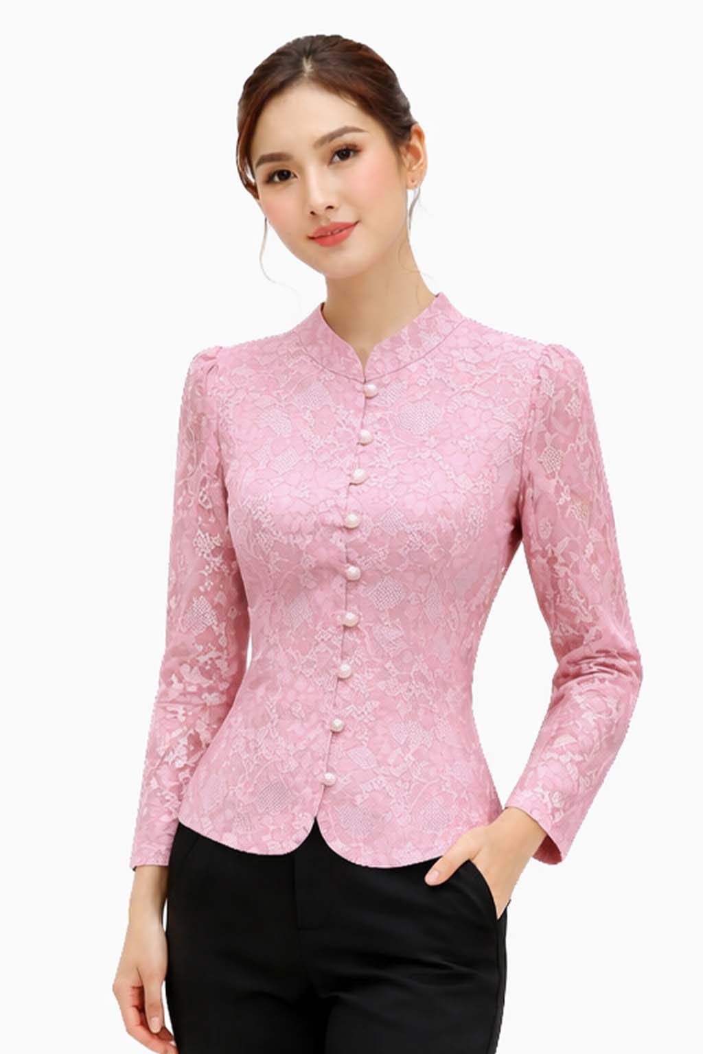Ladies Thai Silk Lace Blouse – Authentic Traditional Thai Shirt for Weddings & Formal Occasions Siam Regal 🇹🇭