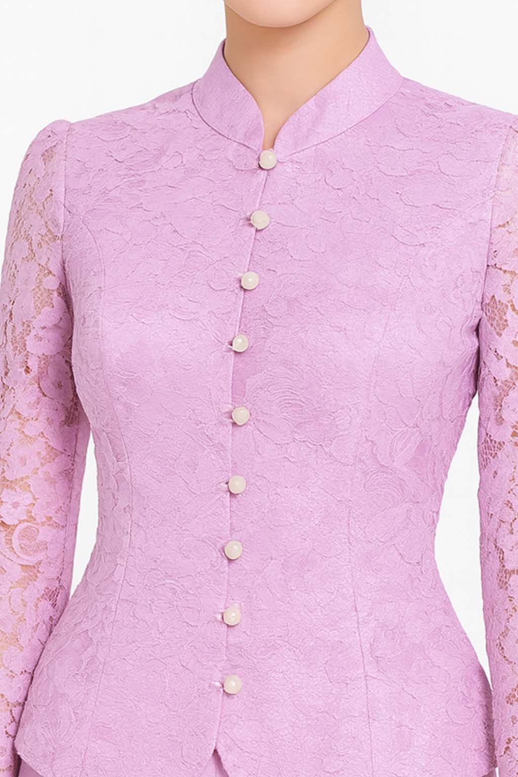 Ladies Thai Silk Blouse Electric Lavender