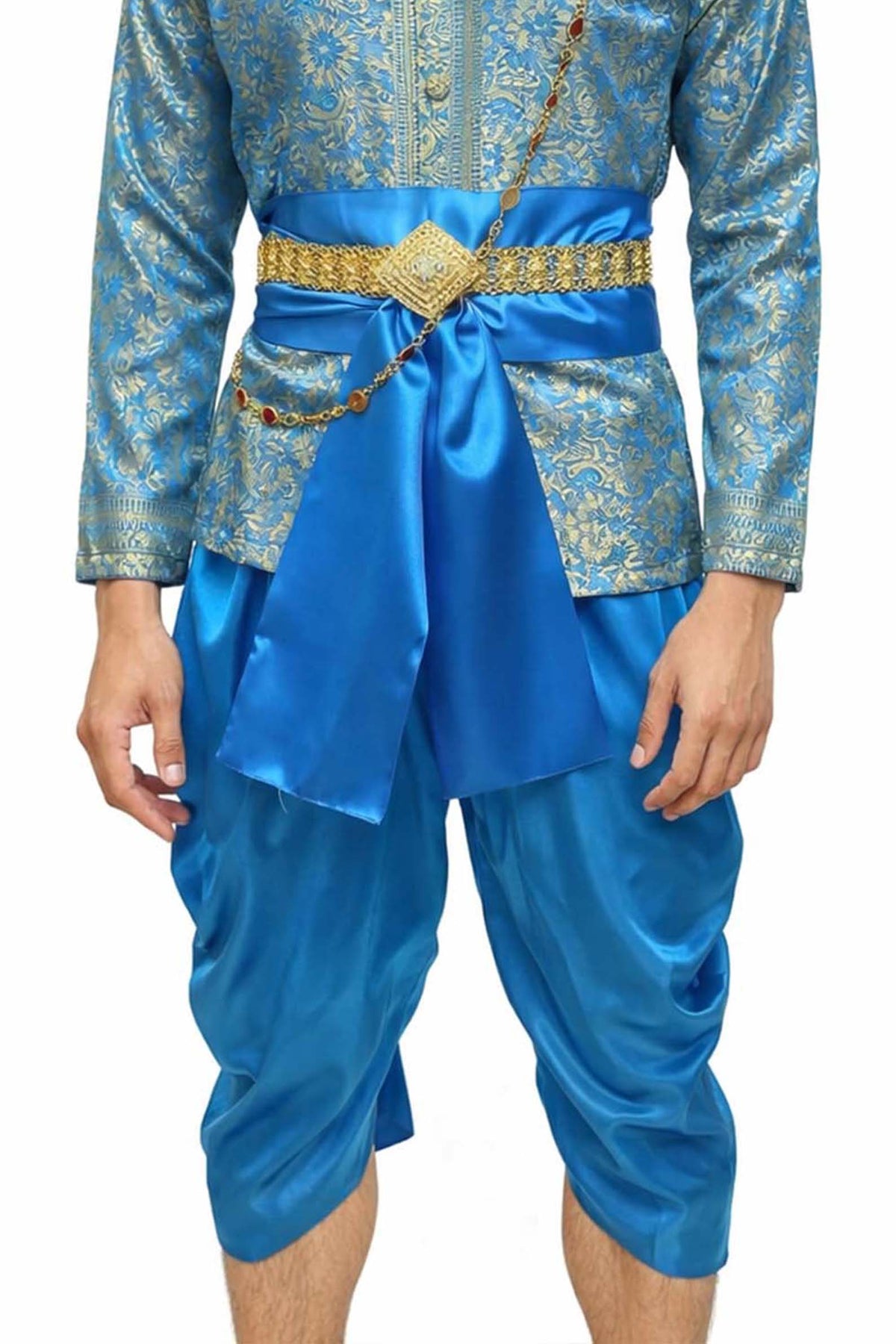 Men’s Traditional Thai Outfit – Sky Blue 3 Piece Silk Wedding Set | Siam Regal 🇹🇭