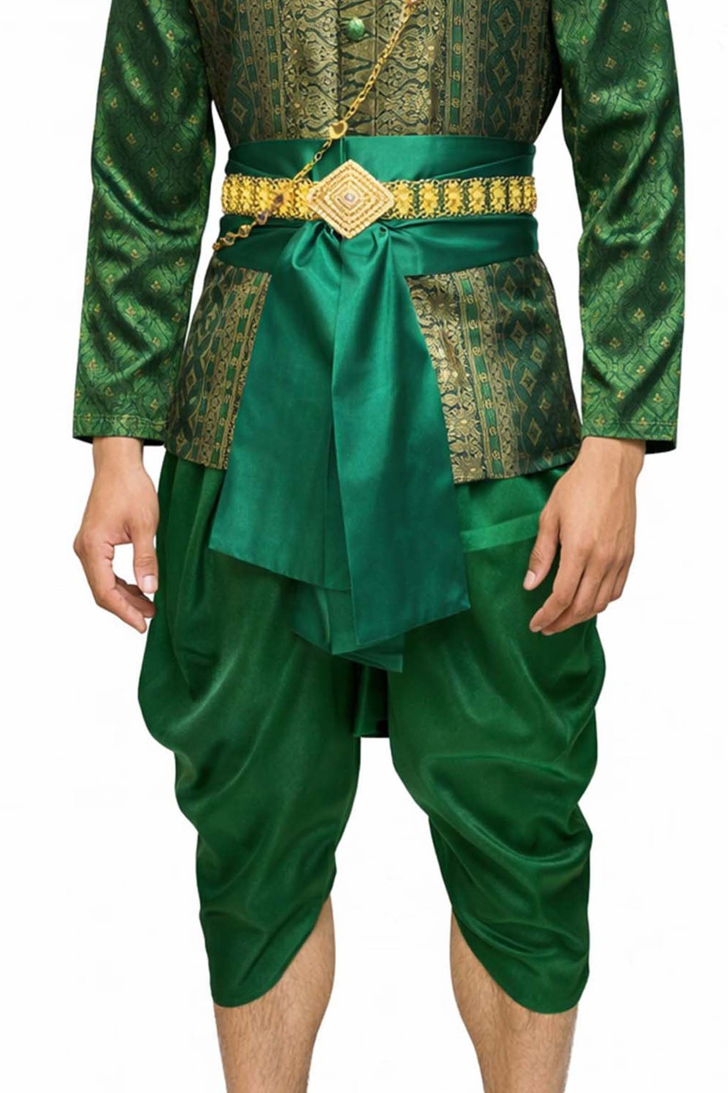 Thai Wedding Outfit For Men "Chut Thai" Green Silk Attire Traditional Formal Wear | Siam Regal