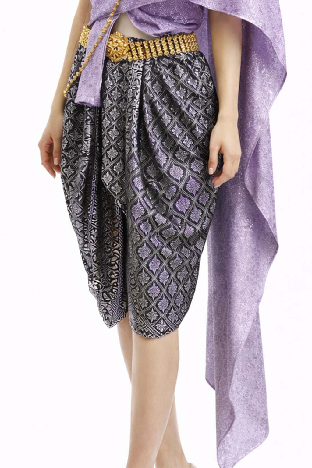 Ladies Thai Traditional Dress - Wedding Attire Formal Outfit Purple