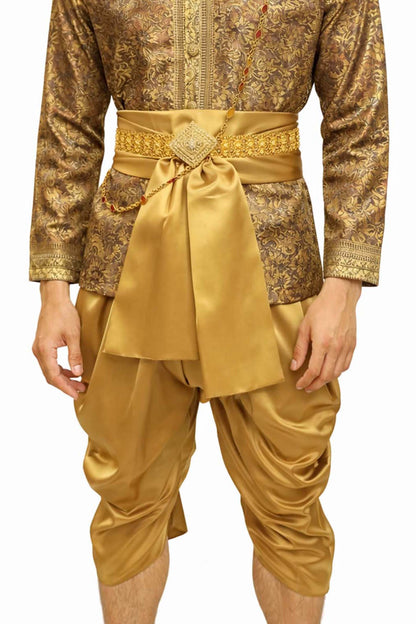 Men’s Traditional Thai Outfit – Gold 3 Piece Silk Wedding Set | Siam Regal 🇹🇭