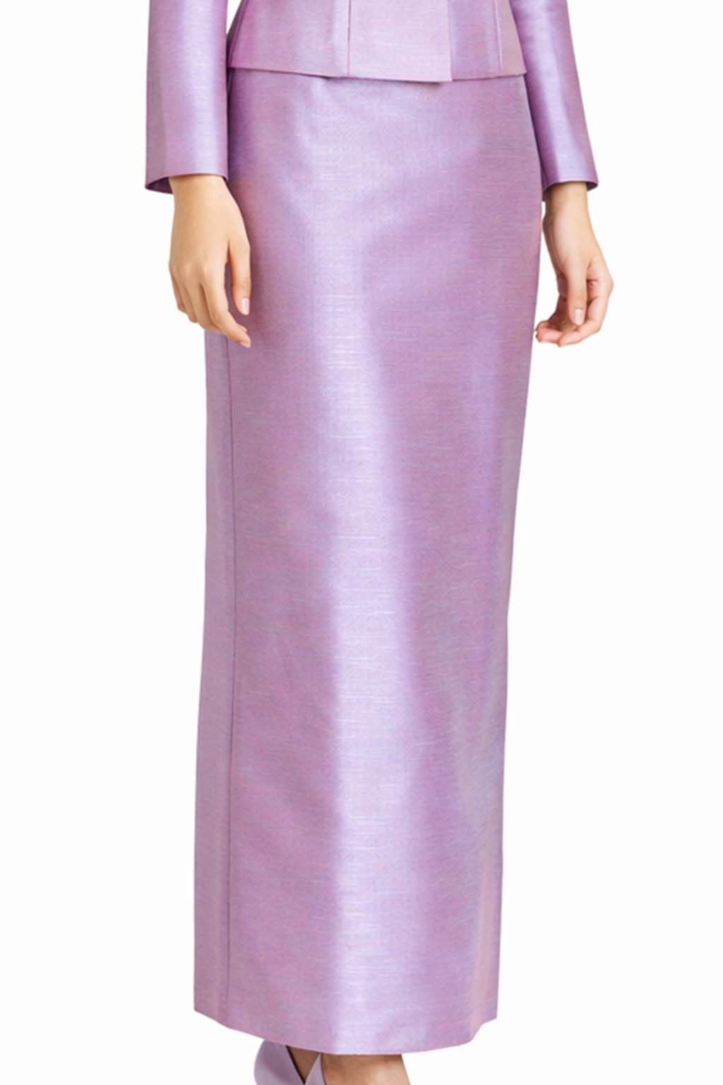 Ladies Taro Elegant Thai Silk 2 Piece Outfit - Fitted Blouse & Skirt Formal Wedding Attire