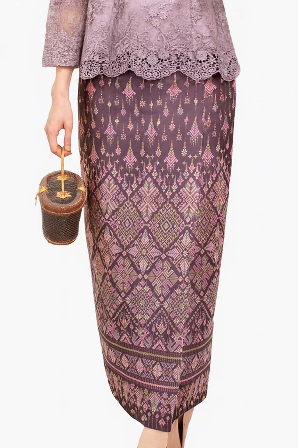 Ladies Luxury Thai Dress 2 Piece Set - Women's Formal Wedding Guest Attire Outfit