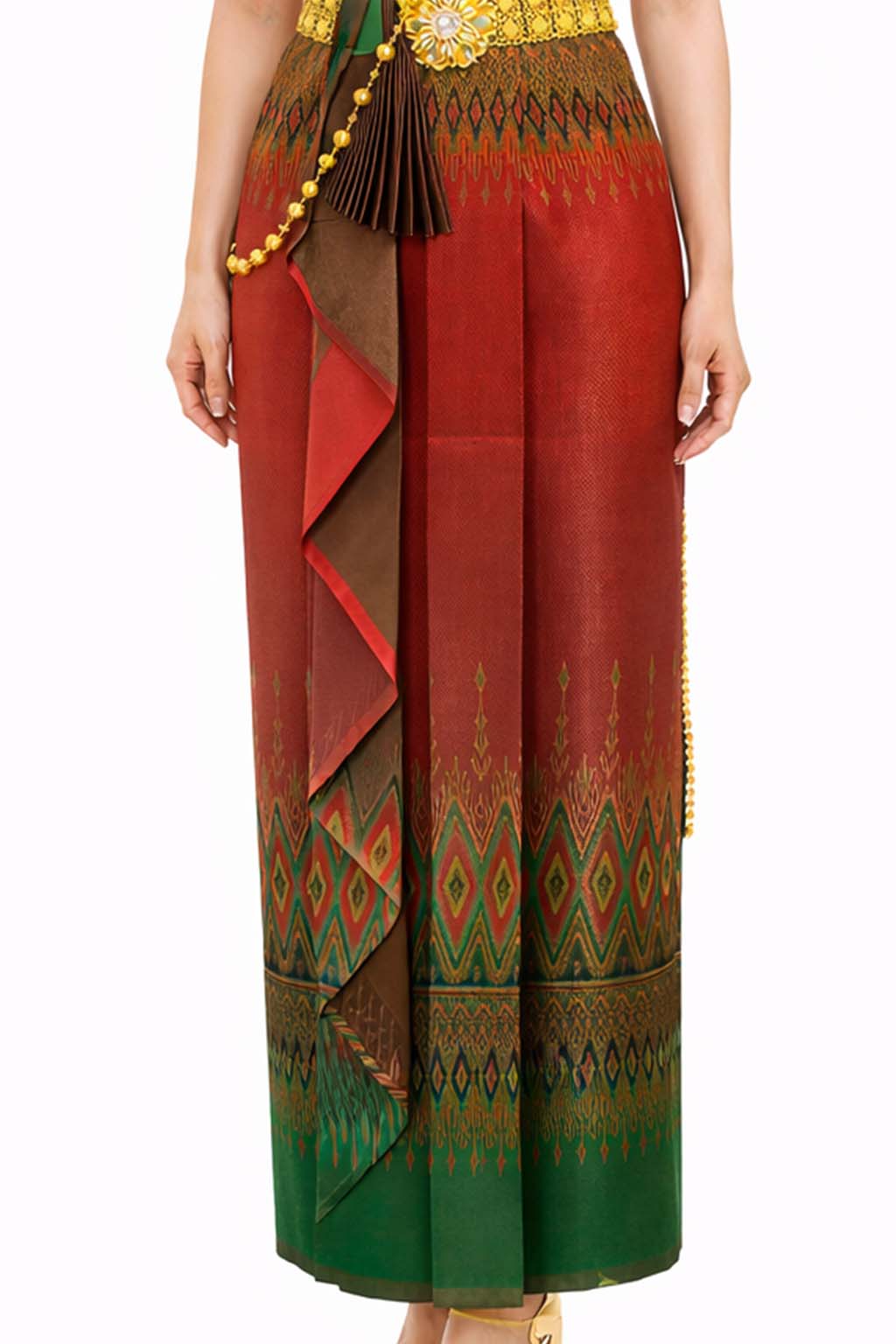 Thai Silk Wedding Dress – Red Modern Thai Formal Outfit | Siam Regal