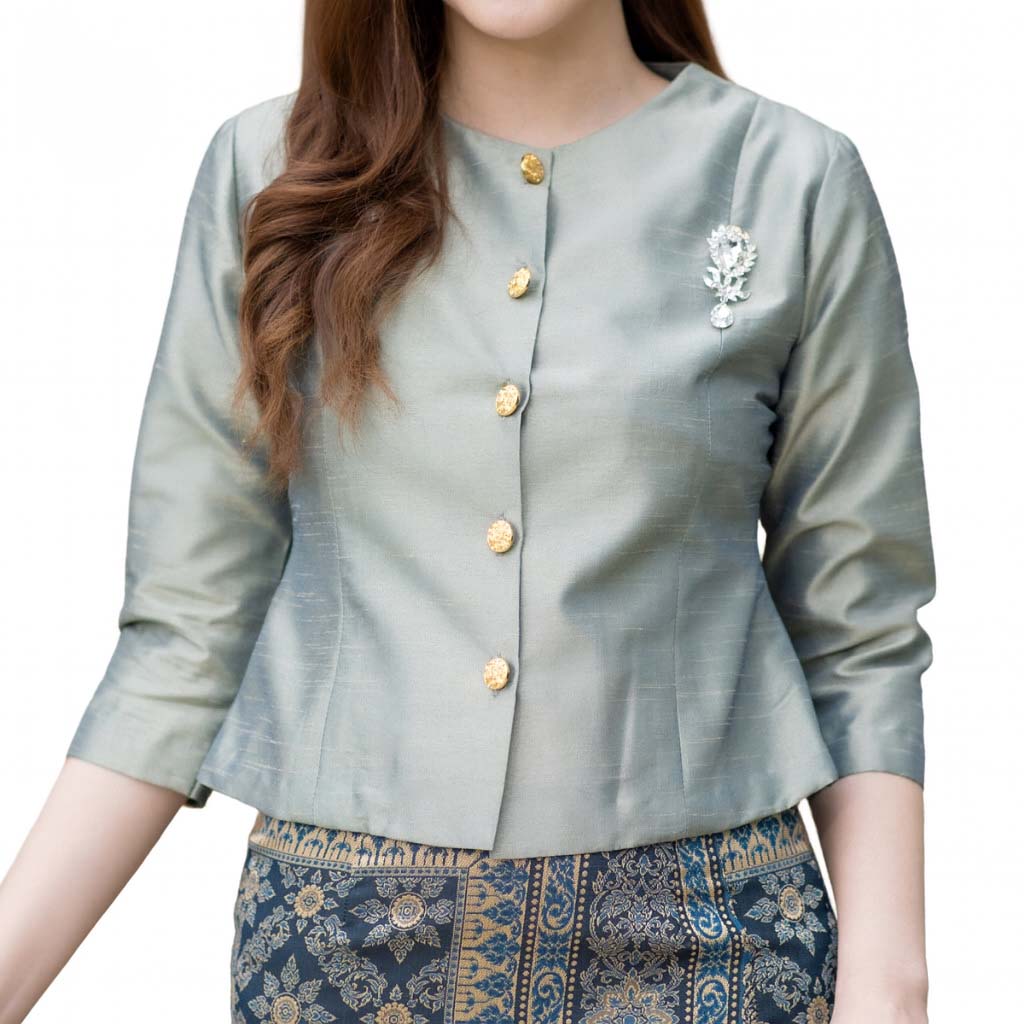 Ladies Luxury Thai Dress 2 Piece Set - Women's Formal Wedding Guest Attire Outfit