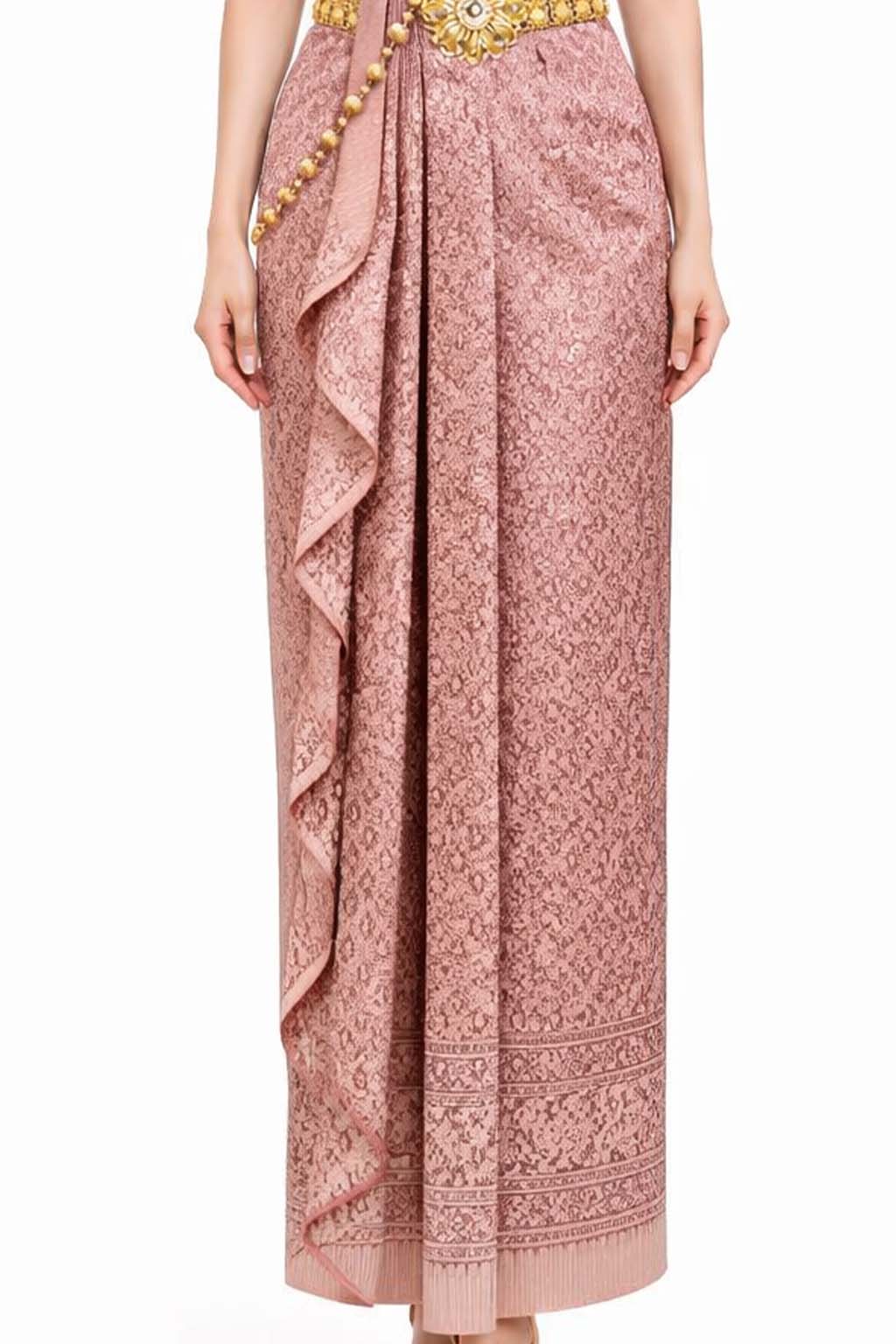 Thai Silk Wedding Dress – Lotus Pink Modern Thai Formal Outfit | Siam Regal