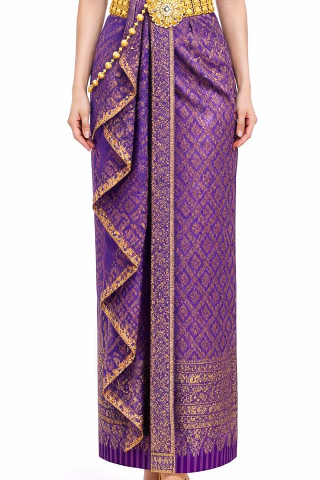 Thai Silk Wedding Dress – Purple Modern Thai Formal Outfit | Siam Regal