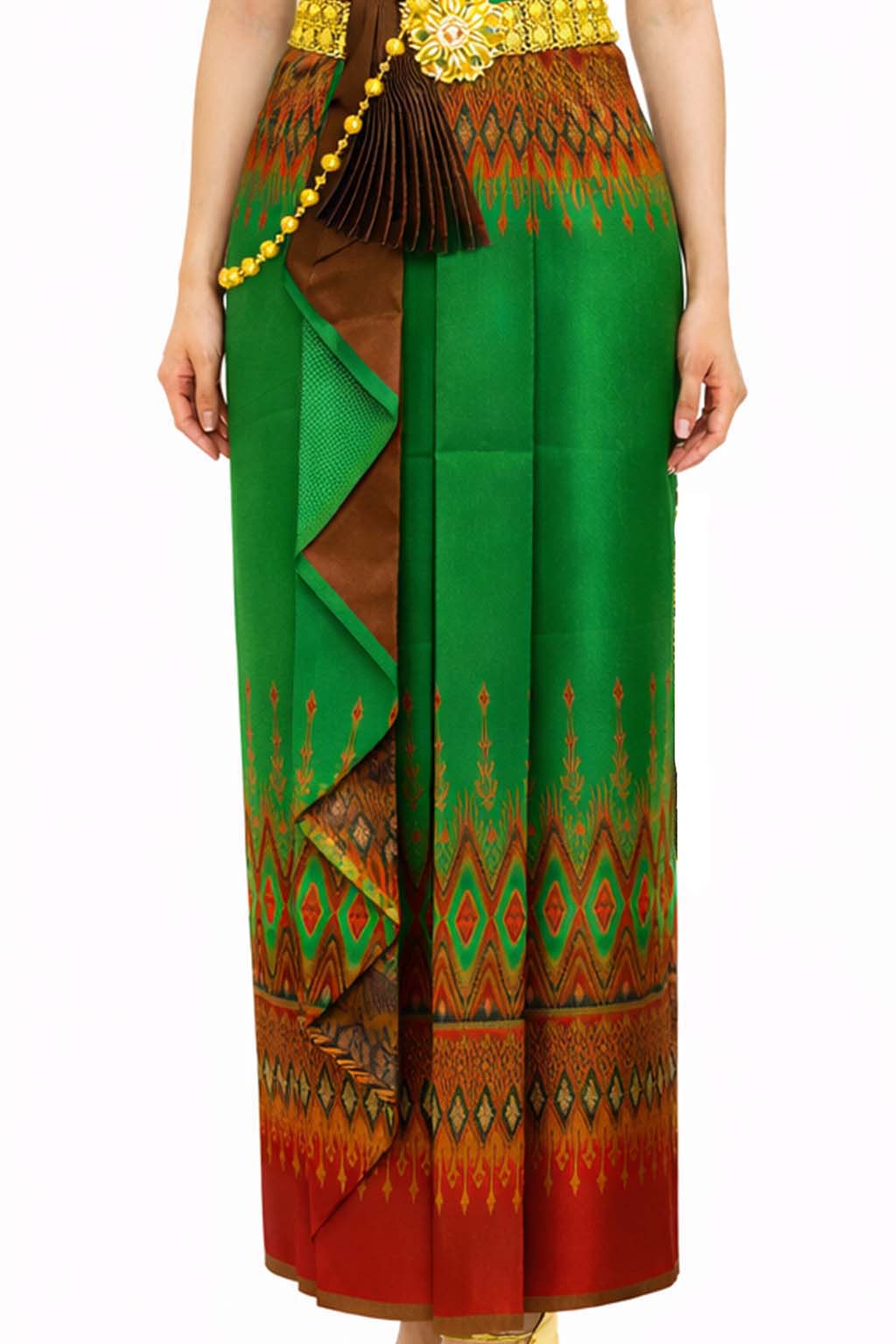 Thai Silk Wedding Dress – Green Modern Thai Formal Outfit | Siam Regal