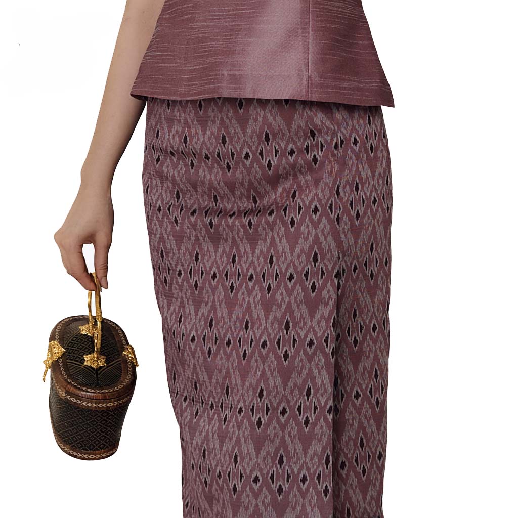 Ladies Luxury Thai Dress 2 Piece Set - Women's Formal Wedding Guest Attire Outfit