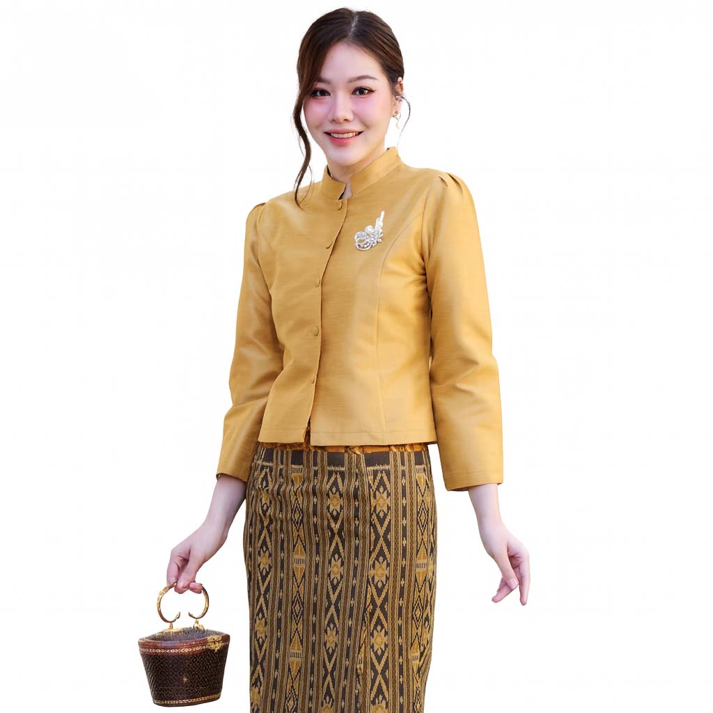 Ladies Luxury Thai Dress 2 Piece Set - Women's Formal Wedding Guest Attire Outfit