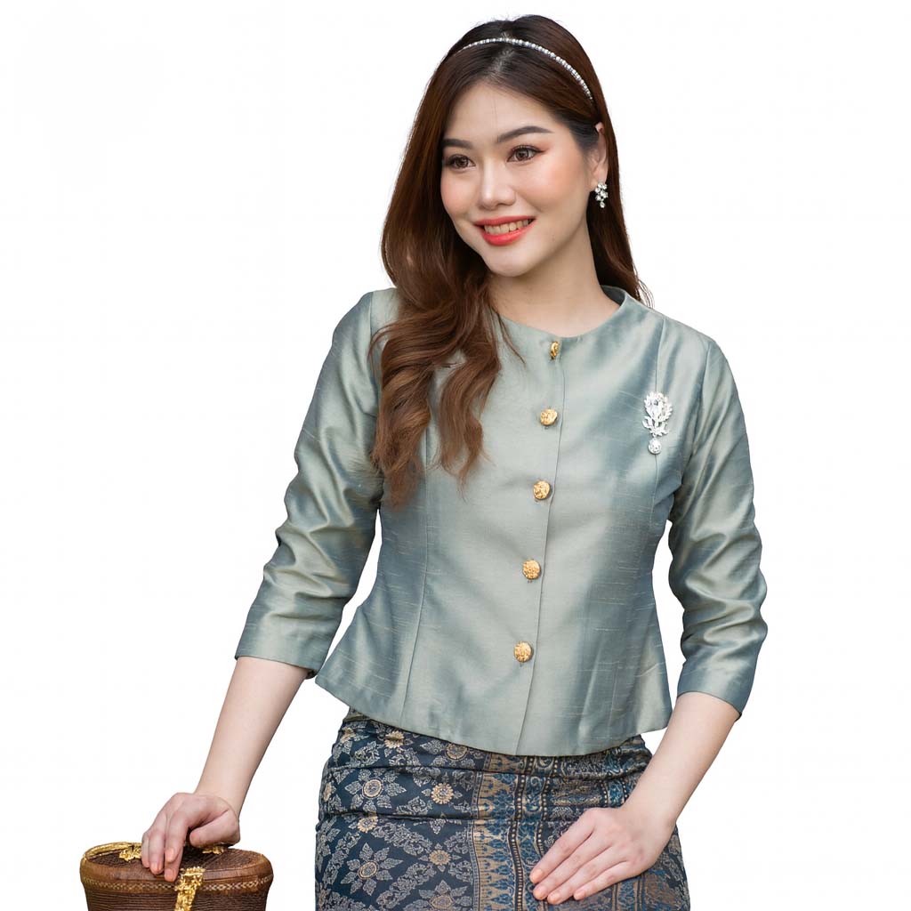 Ladies Luxury Thai Dress 2 Piece Set - Women's Formal Wedding Guest Attire Outfit