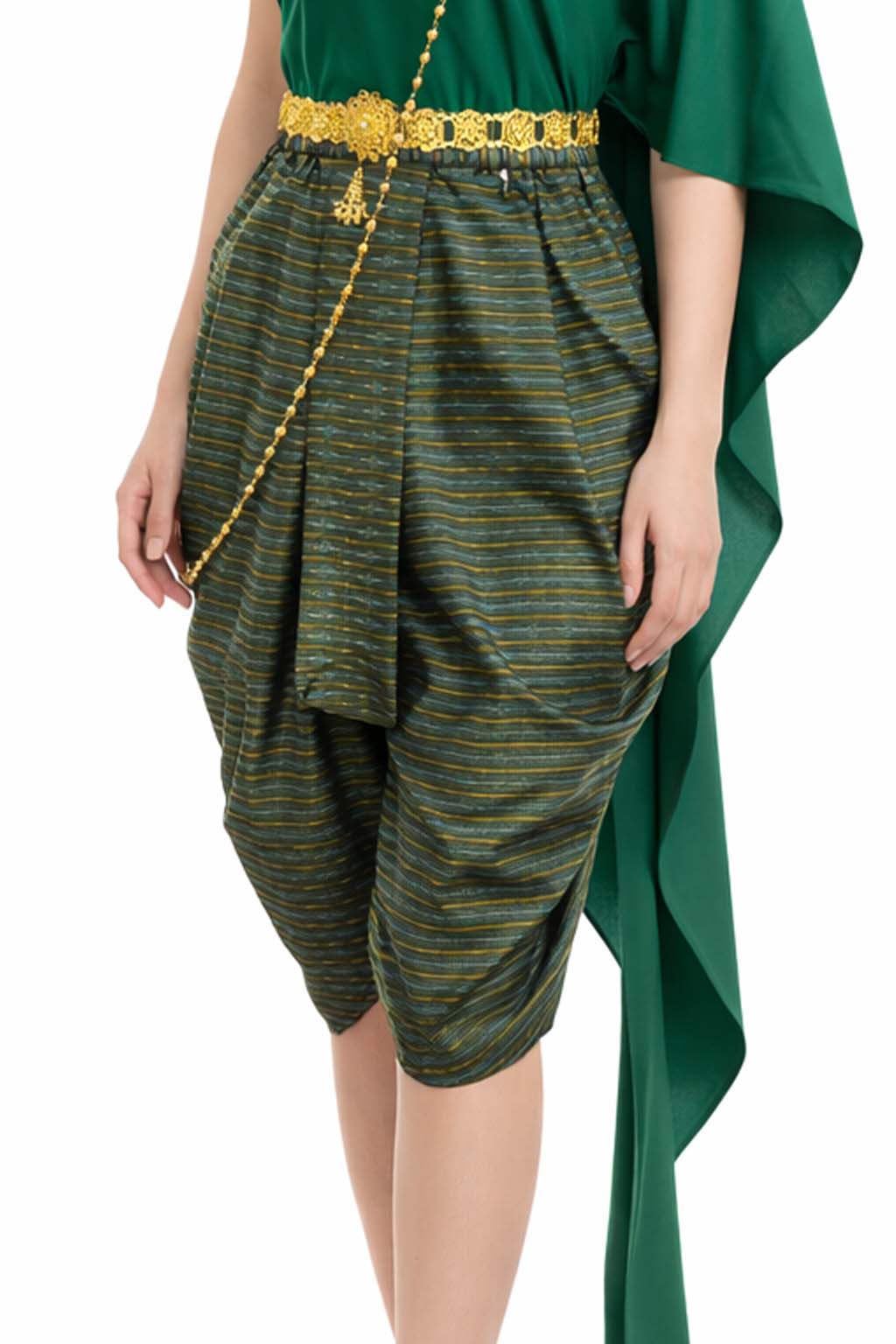 Ladies Thai Traditional 2 Piece Dress Set - Sarong Pants + Shawl Wedding Formal Attire