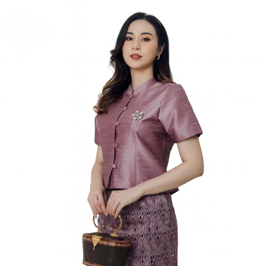 Ladies Luxury Thai Dress 2 Piece Set - Women's Formal Wedding Guest Attire Outfit