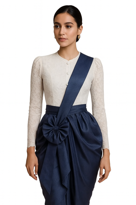 Ladies Elegant Silk Bow Sash/Sabai