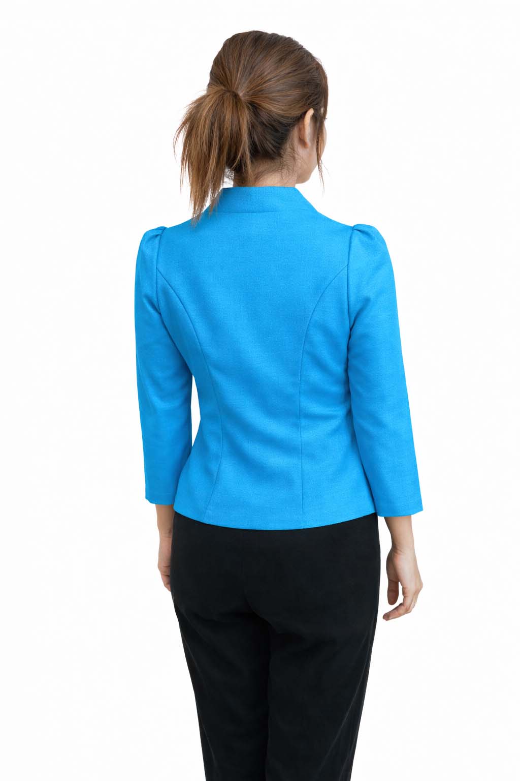 Elegant Thai Silk Blouse Double Button Closure Formal Shirt Wedding Dress Top