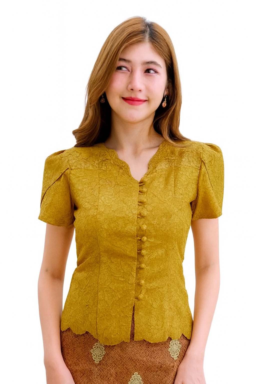 Ladies Thai Silk Lace Blouse – Authentic Traditional Thai Shirt for Weddings & Formal Occasions Siam Regal 🇹🇭