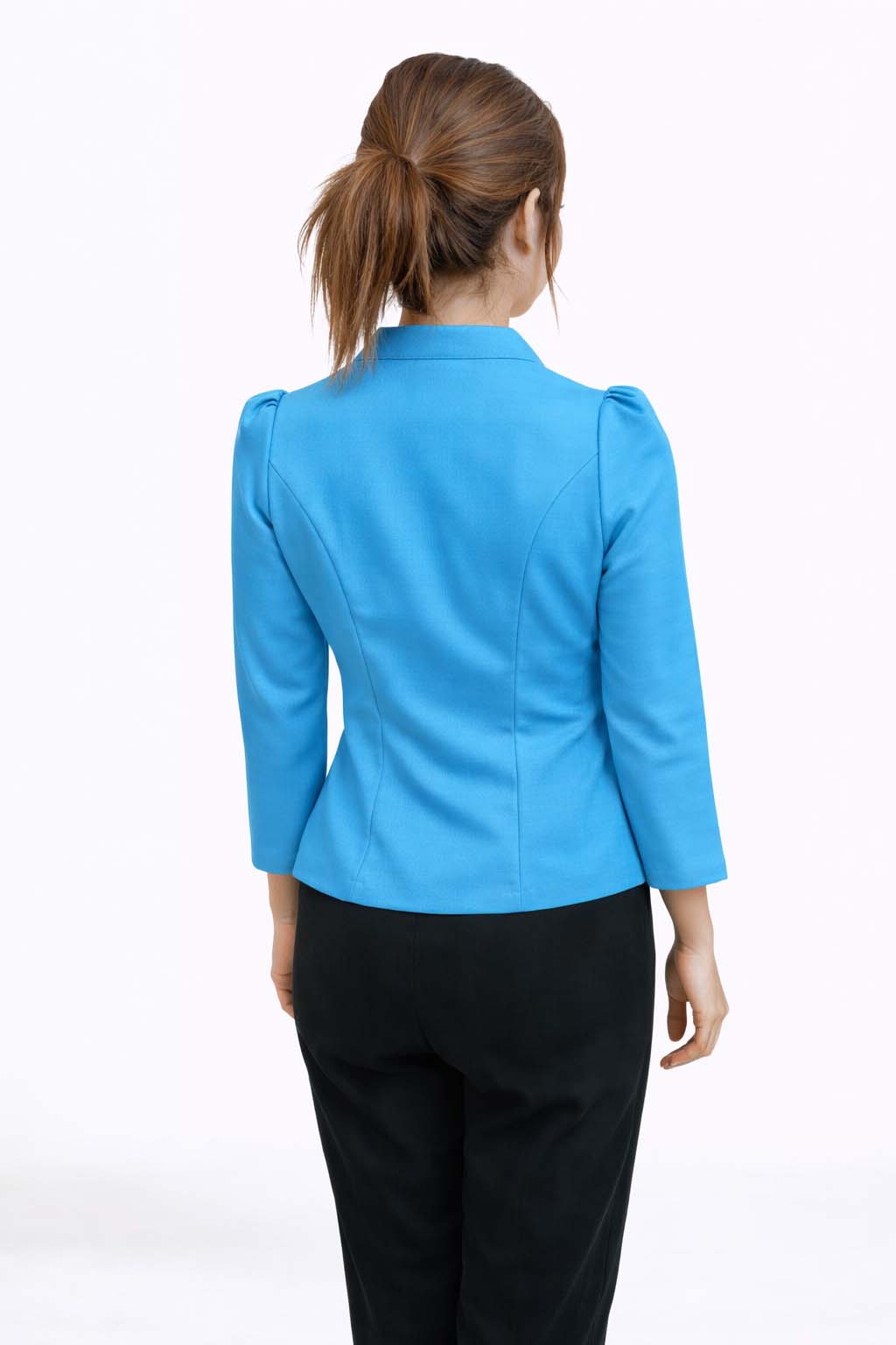 Elegant Thai Silk Blouse Double Button Closure Formal Shirt Wedding Dress Top