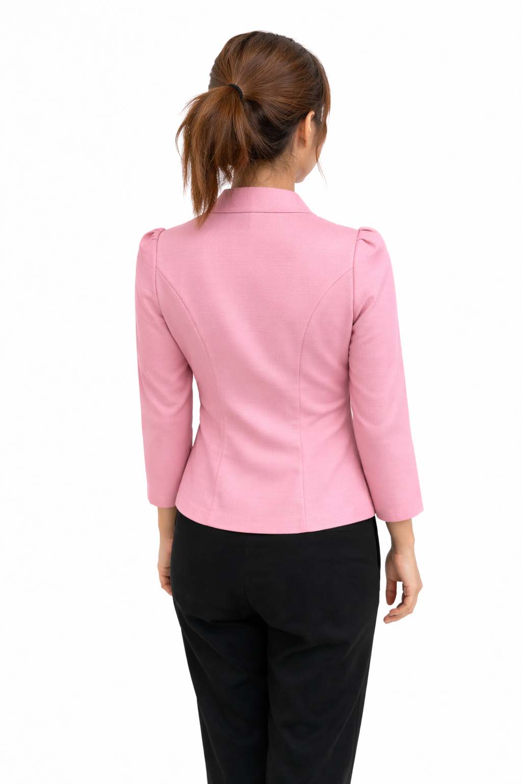 Elegant Thai Silk Blouse Double Button Closure Formal Shirt Wedding Dress Top