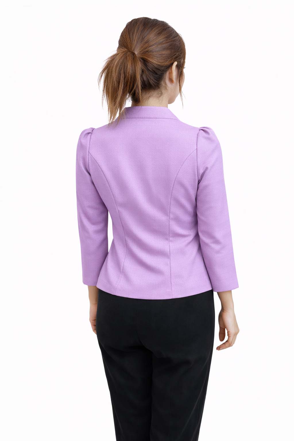 Elegant Thai Silk Blouse Double Button Closure Formal Shirt Wedding Dress Top