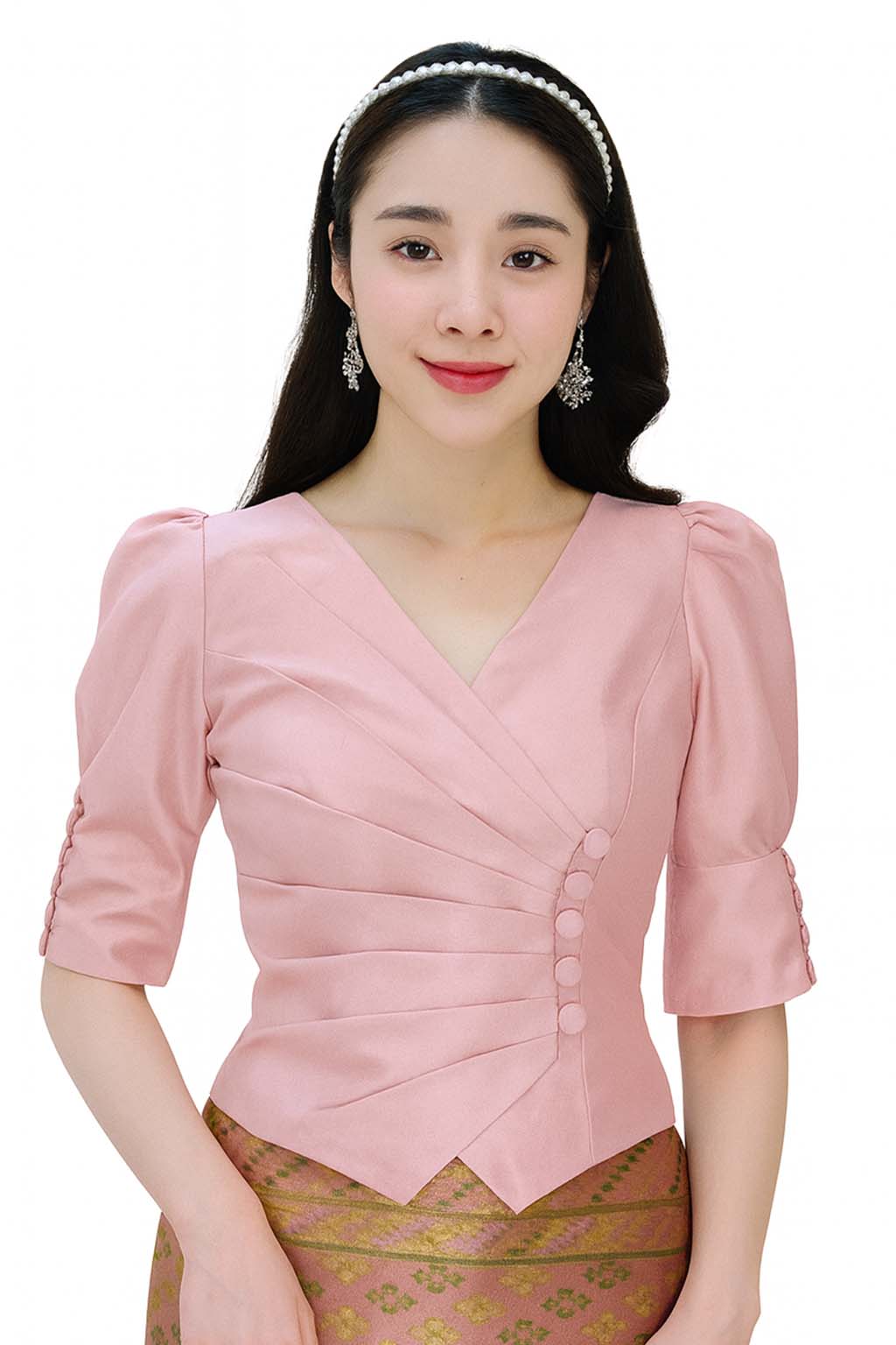 Ladies Thai Silk Blouse – Authentic Traditional Thai Shirt for Weddings & Formal Occasions Siam Regal 🇹🇭