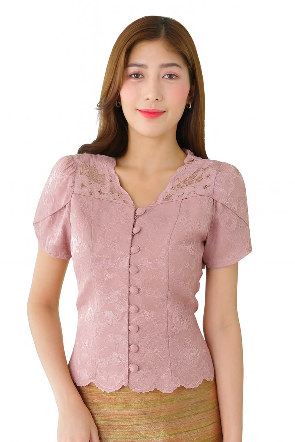 Ladies Thai Silk Lace Blouse – Authentic Traditional Thai Shirt for Weddings & Formal Occasions Siam Regal 🇹🇭