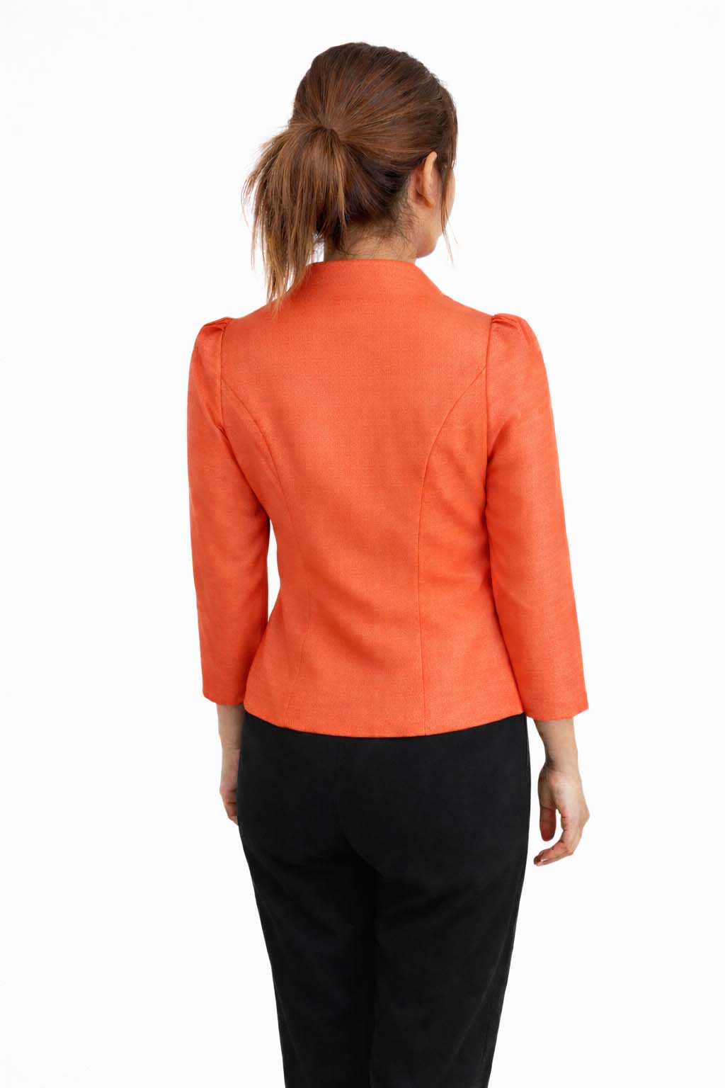 Elegant Thai Silk Blouse Double Button Closure Formal Shirt Wedding Dress Top