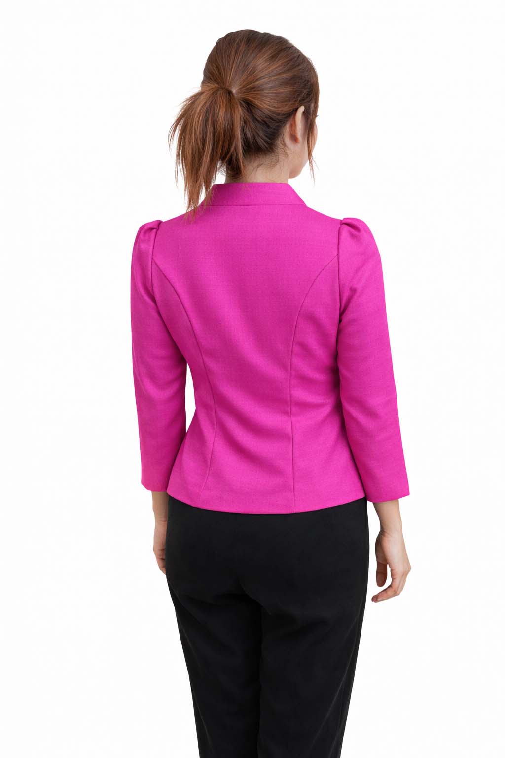 Elegant Thai Silk Blouse Double Button Closure Formal Shirt Wedding Dress Top