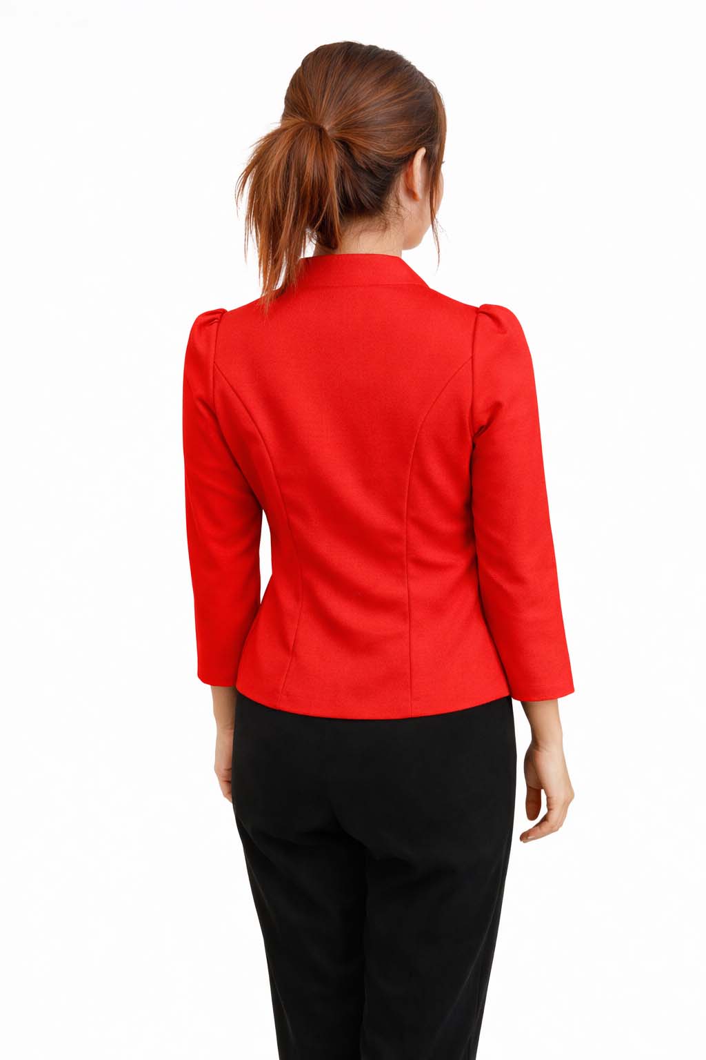 Elegant Thai Silk Blouse Double Button Closure Formal Shirt Wedding Dress Top