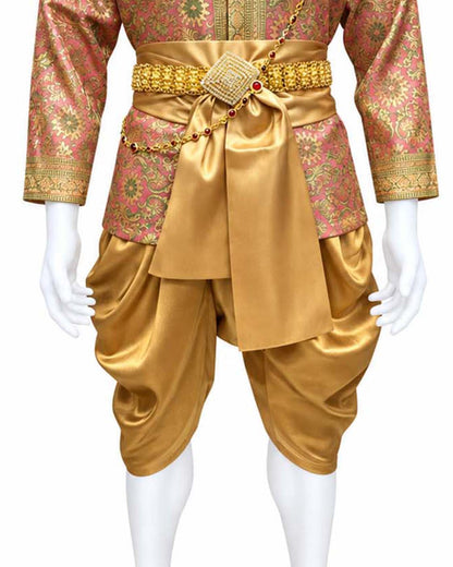 Men’s Traditional Thai Outfit – Rose & Gold 3 Piece Silk Wedding Set | Siam Regal 🇹🇭