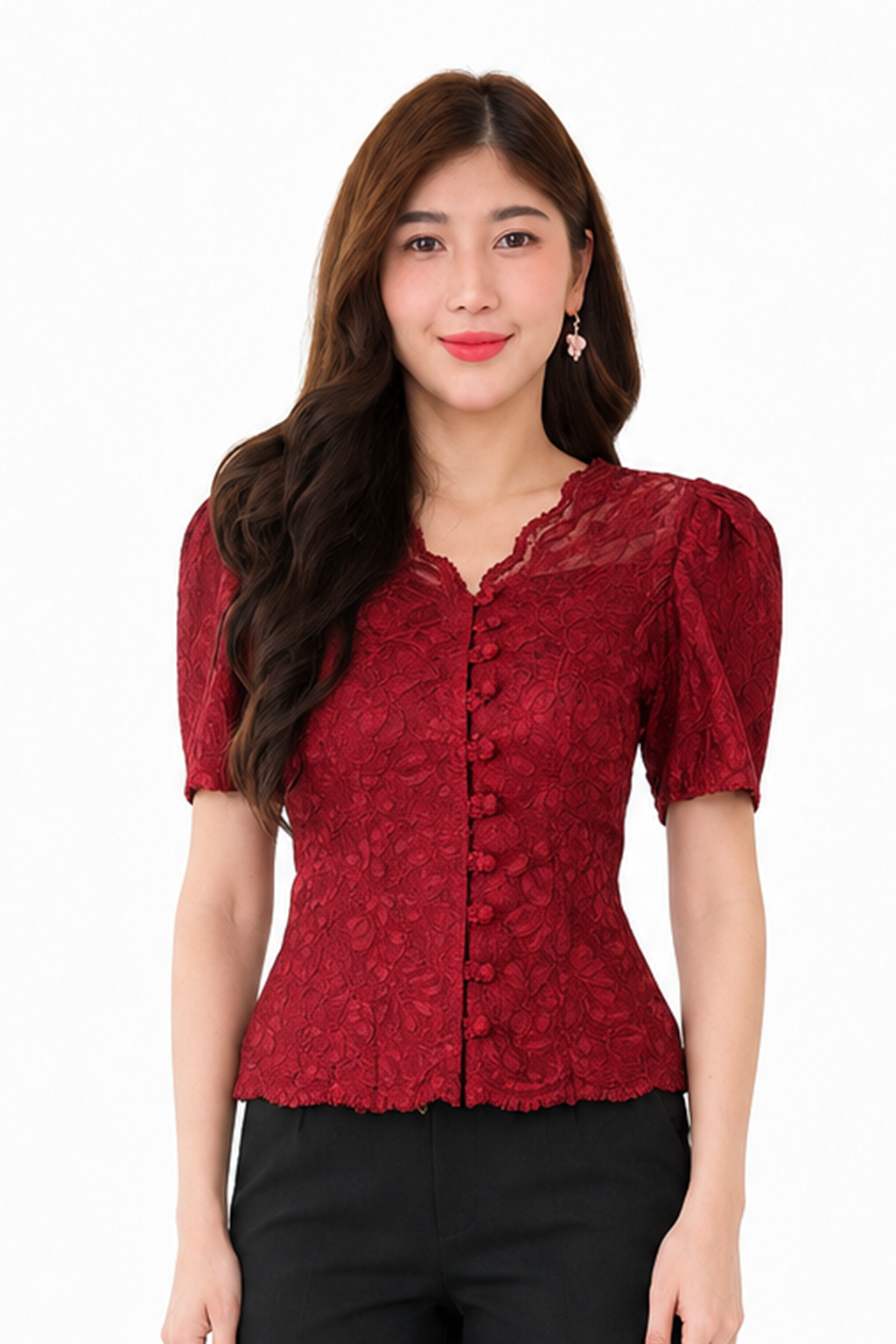 Ladies Thai Silk Lace Blouse – Authentic Traditional Thai Shirt for Weddings & Formal Occasions Siam Regal 🇹🇭
