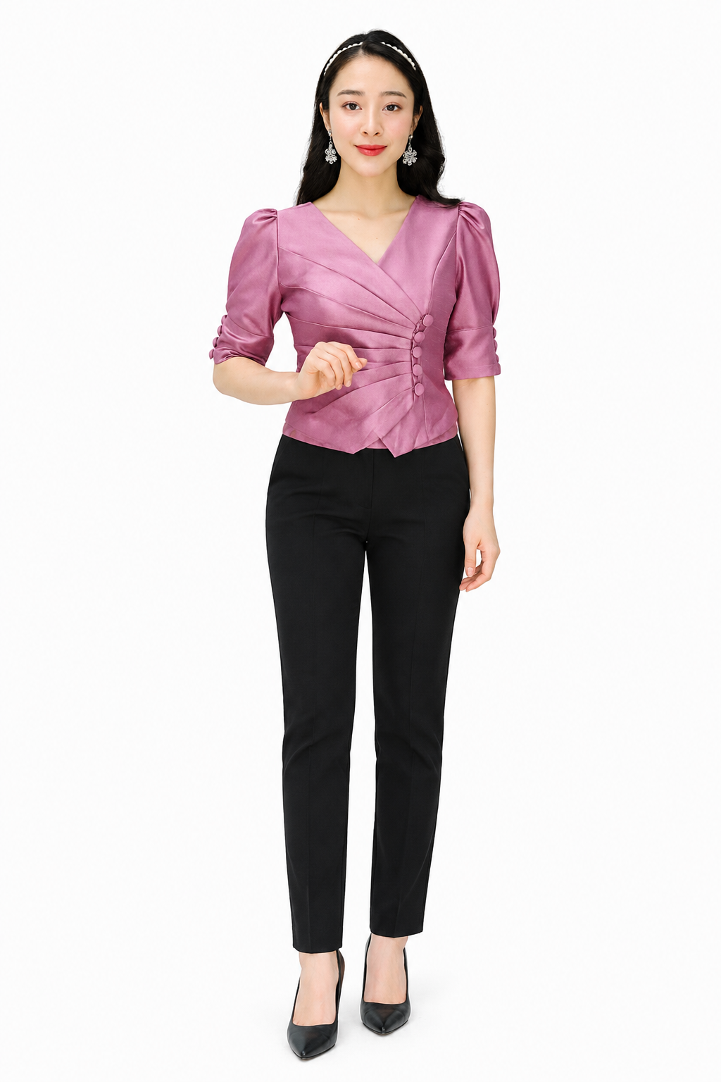Ladies Thai Silk Blouse – Authentic Traditional Thai Shirt for Weddings & Formal Occasions Siam Regal 🇹🇭