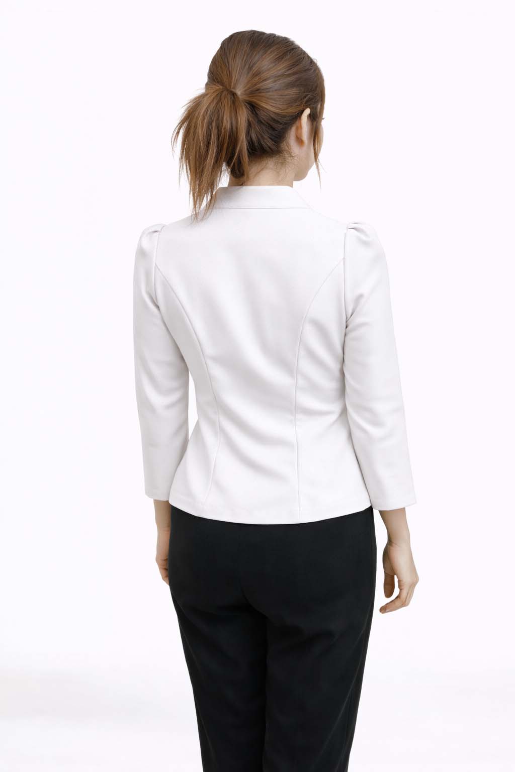 Elegant Thai Silk Blouse Double Button Closure Formal Shirt Wedding Dress Top