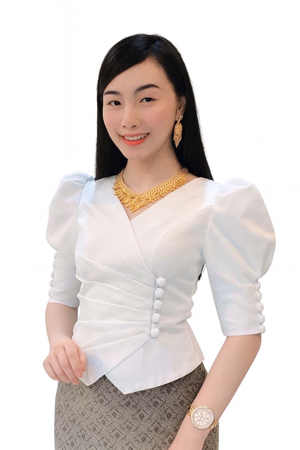 Ladies Thai Silk Blouse – Authentic Traditional Thai Shirt for Weddings & Formal Occasions Siam Regal 🇹🇭